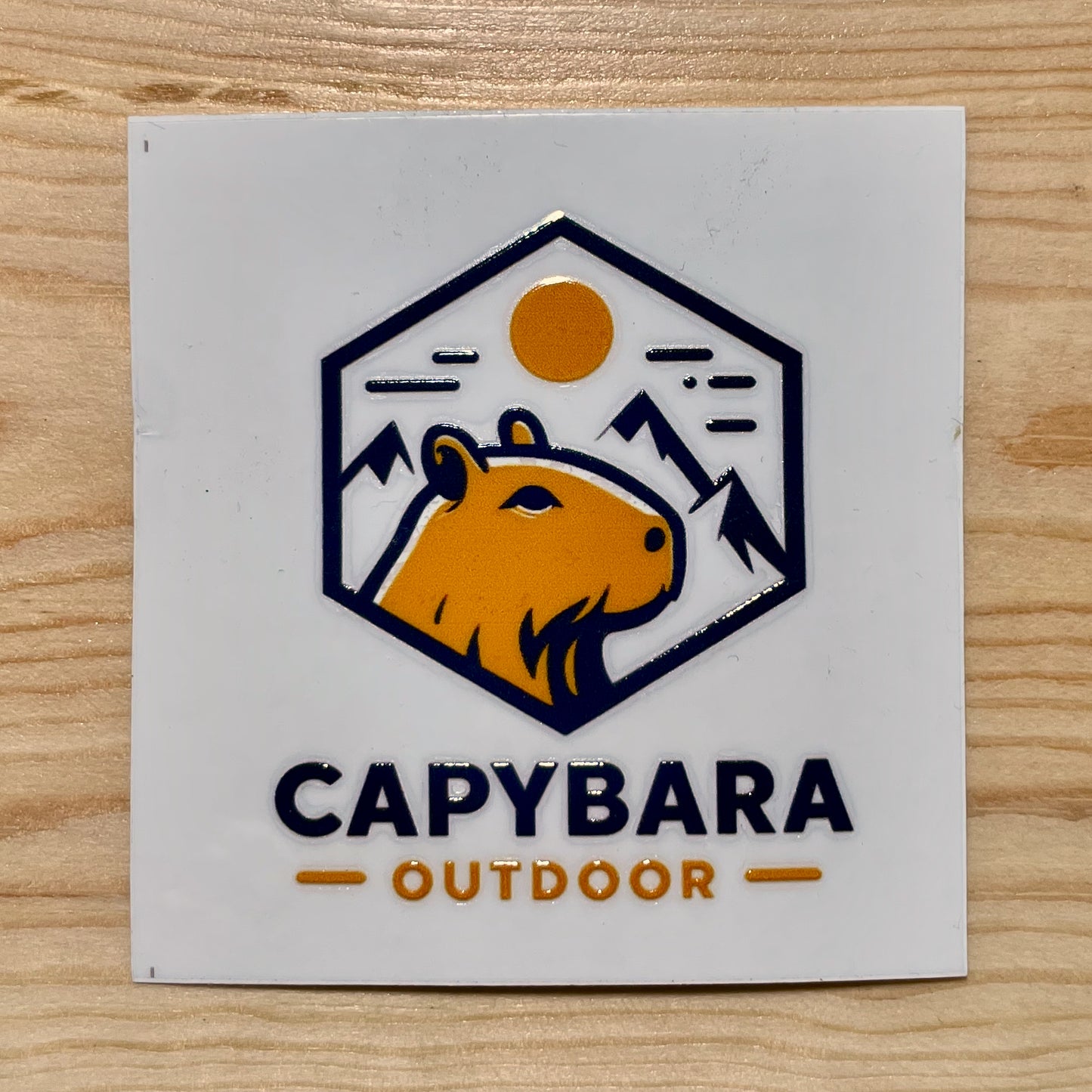 “CAPYBARA OUTDOOR” Brand Crystal Sticker