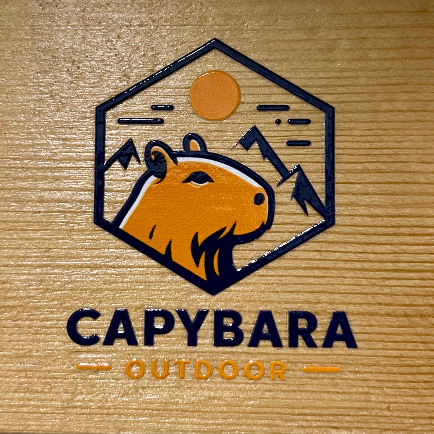 “CAPYBARA OUTDOOR” Brand Crystal Sticker